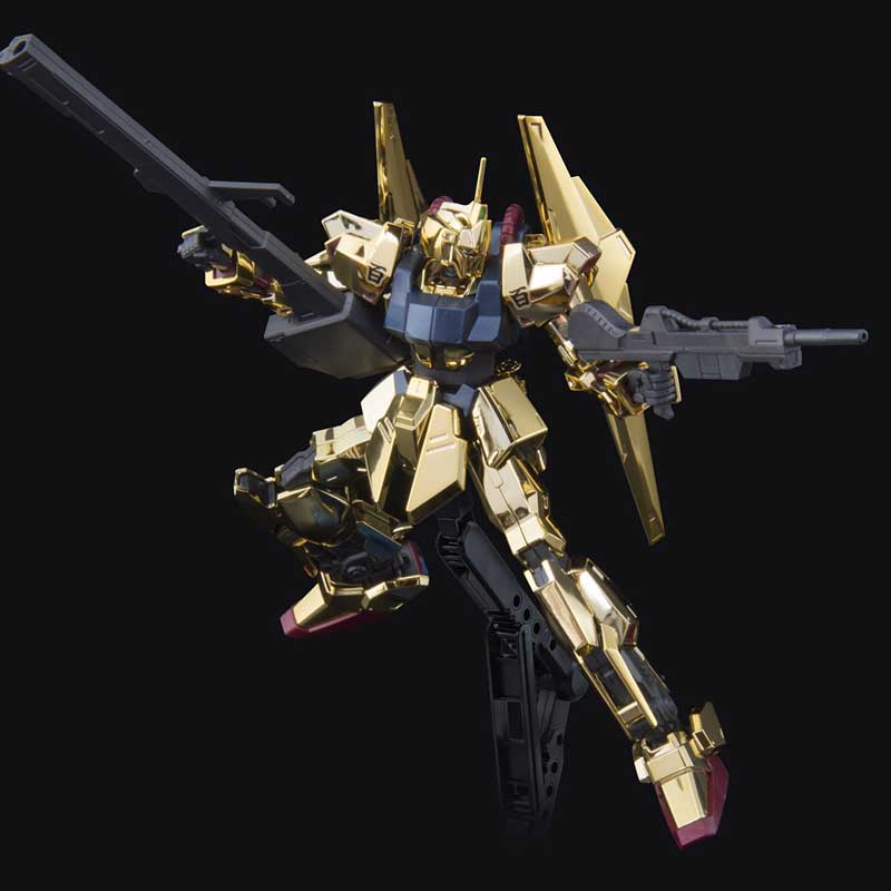 HG 1/144 THE GUNDAM BASE LIMITED HYAKU-SHIKI [GOLD COATING] thumbnail 2