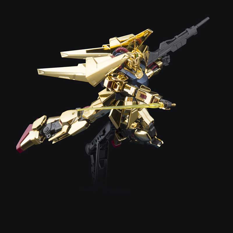 HG 1/144 THE GUNDAM BASE LIMITED HYAKU-SHIKI [GOLD COATING] thumbnail 3